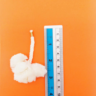 4 x Off White Pom-Pom Tassels Latkan, Pompom Decorations, Pom poms